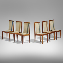 Appraisal: Wharton Esherick TALL-BACK DINING CHAIRS SET OF SIX USA cherry