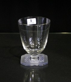 Appraisal: A Lalique rummer the base in the Margarite Pattern cms