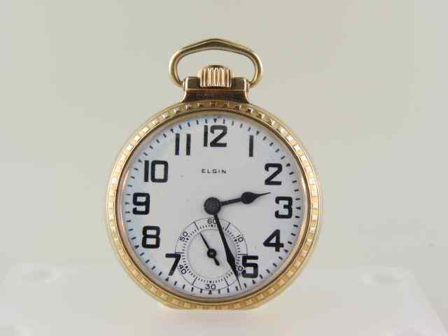 Appraisal: Elgin Pocketwatch jewel railroad grade B W Raymond model openface