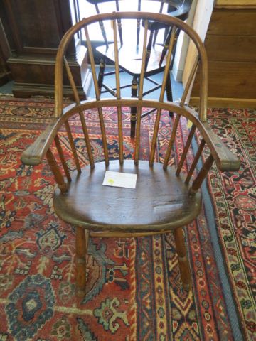 Appraisal: Windsor Chair arch back spindle decor th century