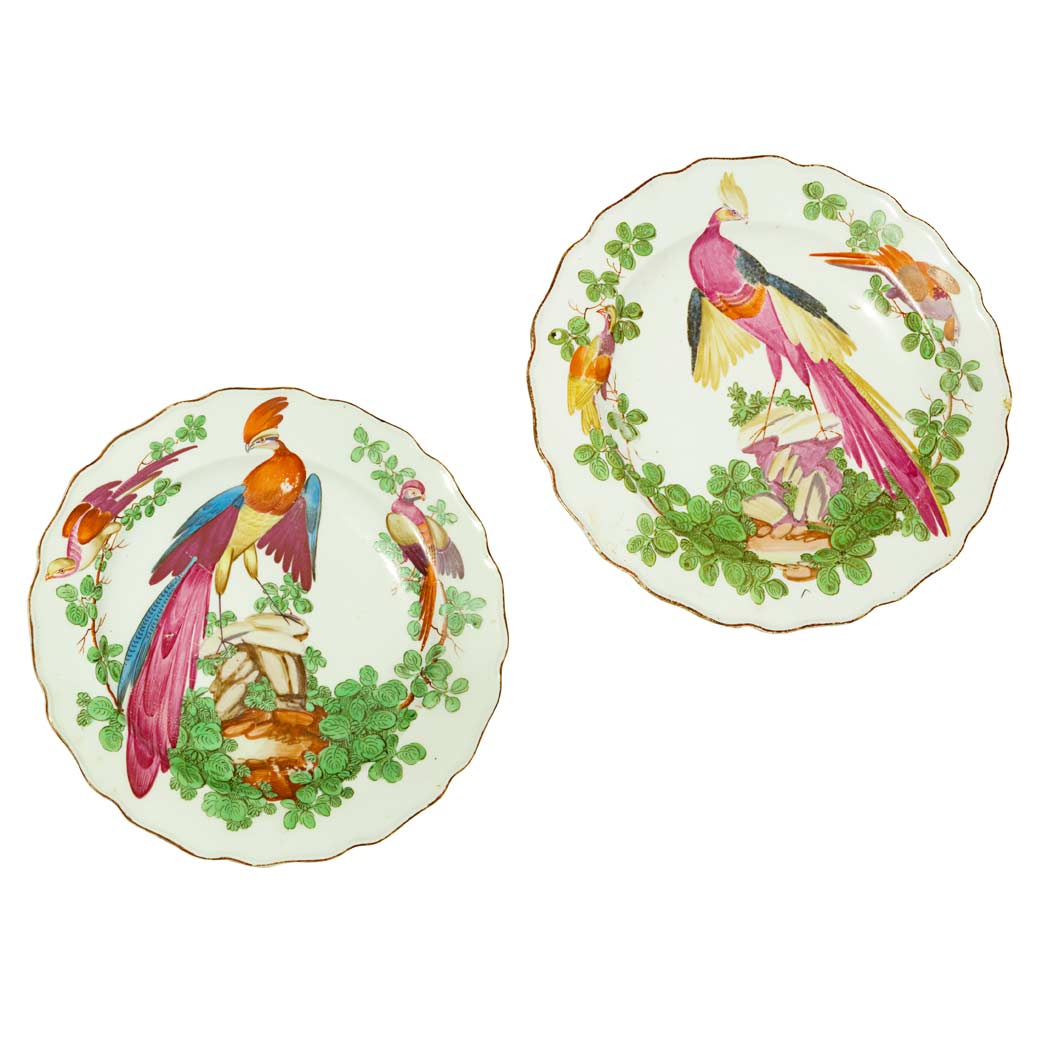 Appraisal: Set of Four Chelsea Style Porcelain Plates Circa - Each