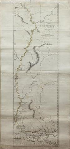 Appraisal: Framed map Course of the River Mississipi from the Balise