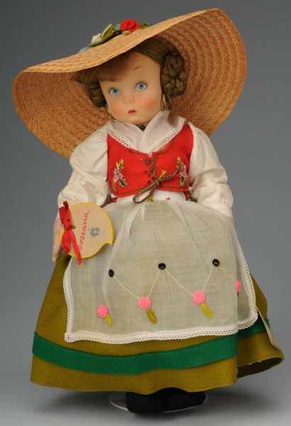 Appraisal: Cute Lenci All Felt Child Peasant Doll Description Italy Ca