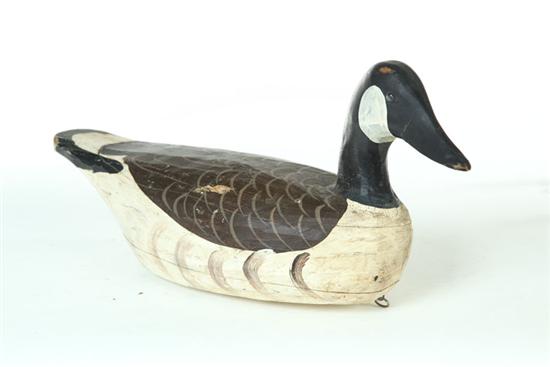 Appraisal: CANADA GOOSE DECOY American th century Hollow carving with original