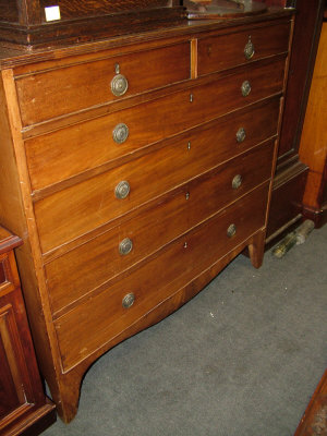 Appraisal: A mahogany chest early th century of two short and