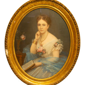 Appraisal: Constant-Joseph Brochart French - Portrait of Caroline Slidell Perry Belmont