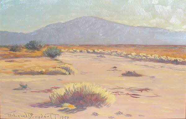 Appraisal: Ferdinand Burgdorff American - Nevada Desert signed and dated 'Ferdinand