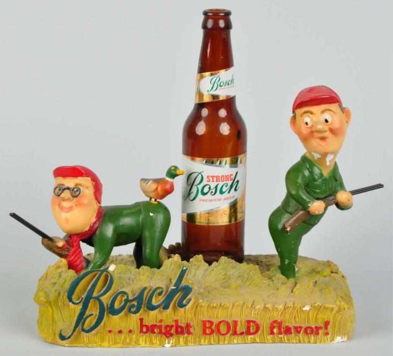 Appraisal: Plaster Bosch Beer Hunters Advertising Figure s Original finish Minor