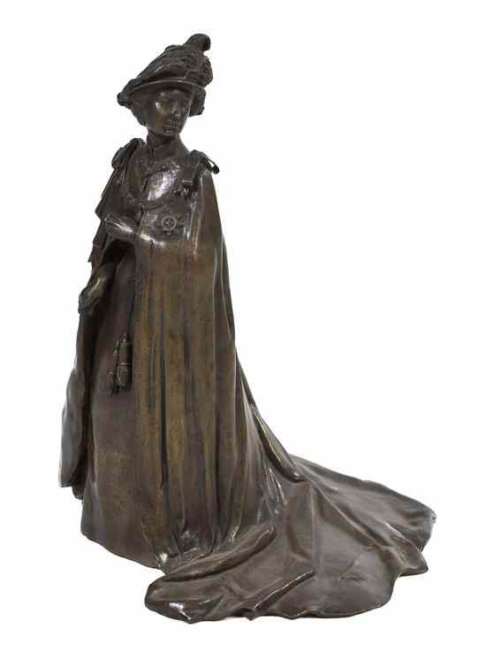 Appraisal: An English Bronze Figure Ronald van Ruyckevelt for Royal Worcester