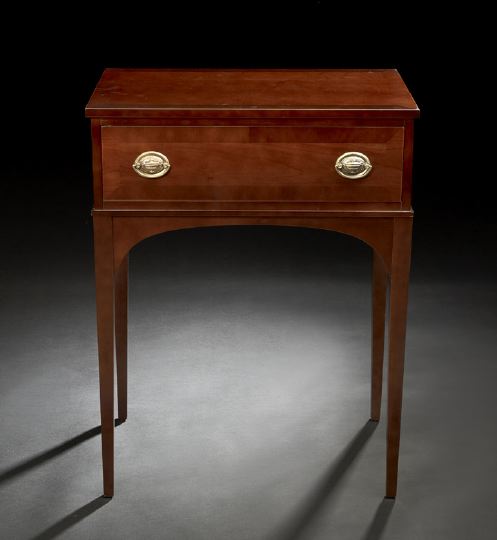 Appraisal: George III-Style Mahogany Side Table the rectangular top above a