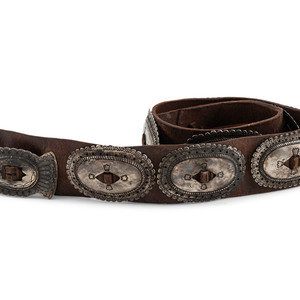 Appraisal: Southwestern-style Concha Belt second half th century nine conchas and