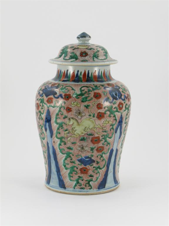 Appraisal: A Chinese baluster vase and cover