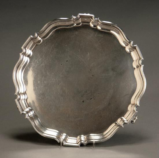 Appraisal: George V Silver Salver Mappin Webb Sheffield In the Georgian