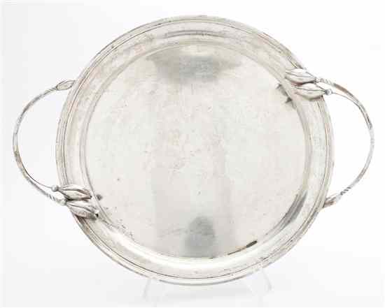 Appraisal: An American Sterling Silver Serving Tray Durham Silver Co of