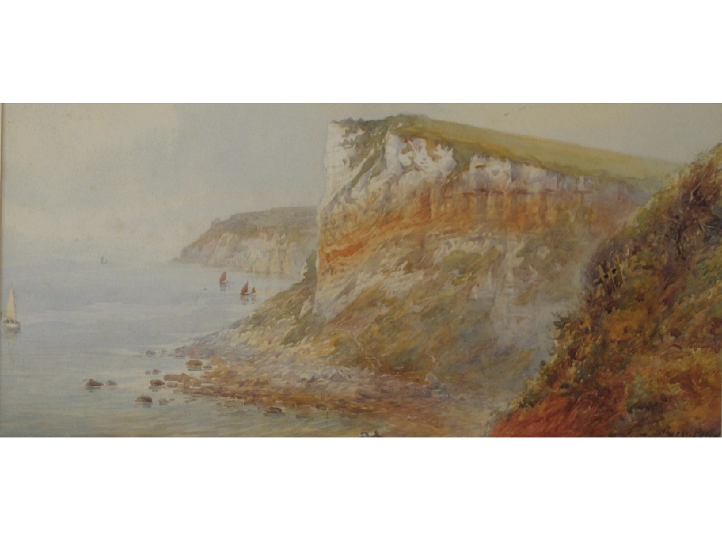 Appraisal: ARTHUR W PERRY Cliffs near Seaton Devon signed watercolour x