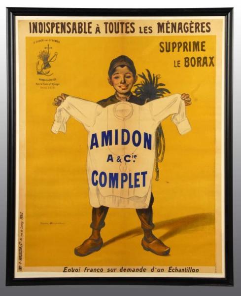 Appraisal: Paper Amidon Complet Soap Poster Description European Condition Excellent Size