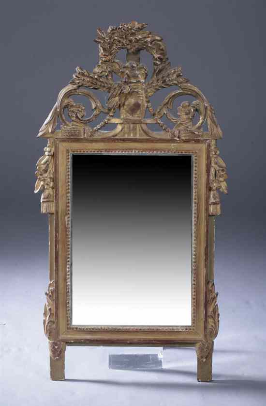 Appraisal: LOUIS XVI STYLE WASH-PAINTED WALL MIRROR - in x in