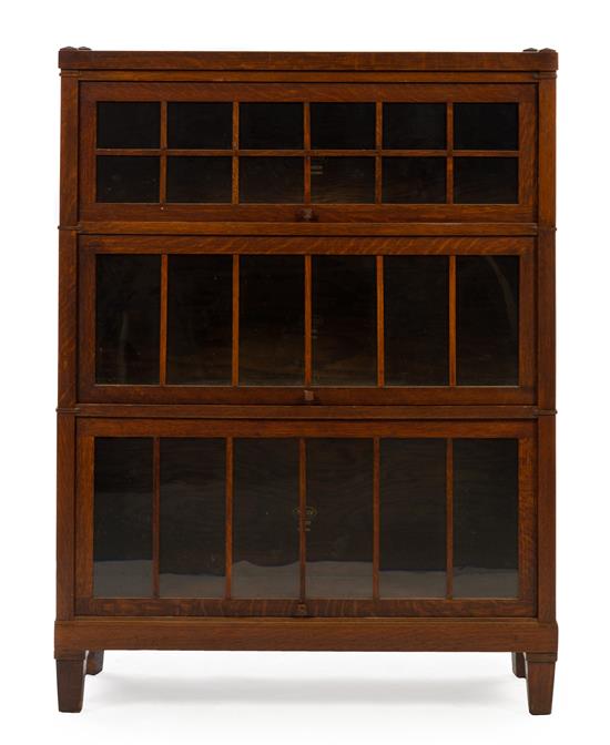 Appraisal: Sale Lot An American Arts and Crafts Barrister Bookcase the