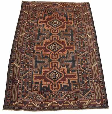 Appraisal: A Balouch Carpet Tightly wove wool on wool weft low