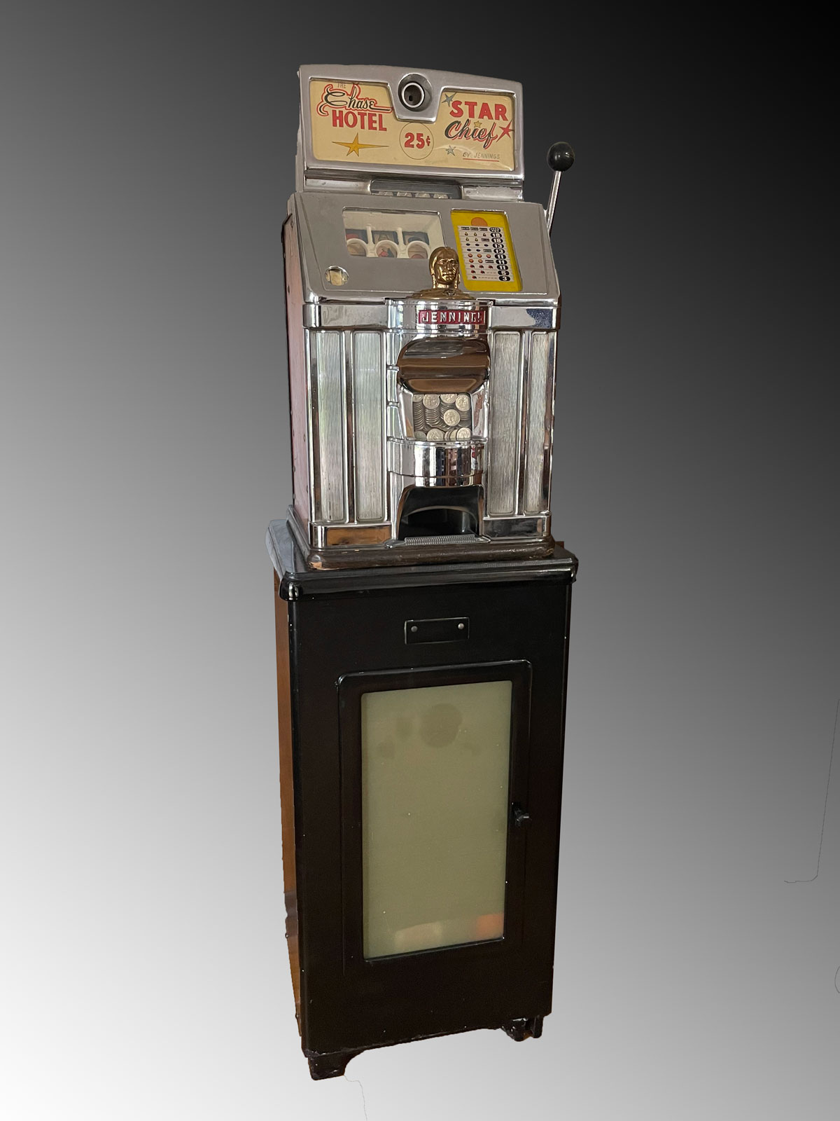 Appraisal: ART DECO JENNINGS STAR CHIEF CENT SLOT MACHINE Cent Jennings