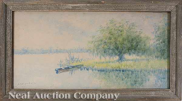 Appraisal: Alexander John Drysdale American New Orleans - Pirogue Under the