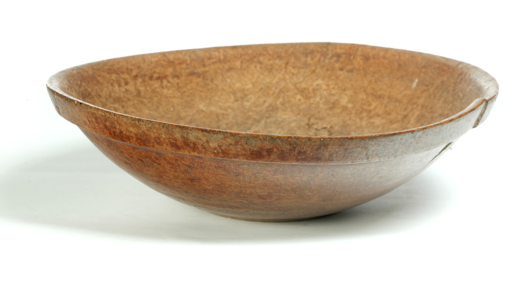 Appraisal: AMERICAN BURL BOWL Nineteenth century Turned rim scrubbed interior and