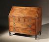 Appraisal: Lot Property of Various Owners Directoire Provincial Walnut Slant-Front Bureau