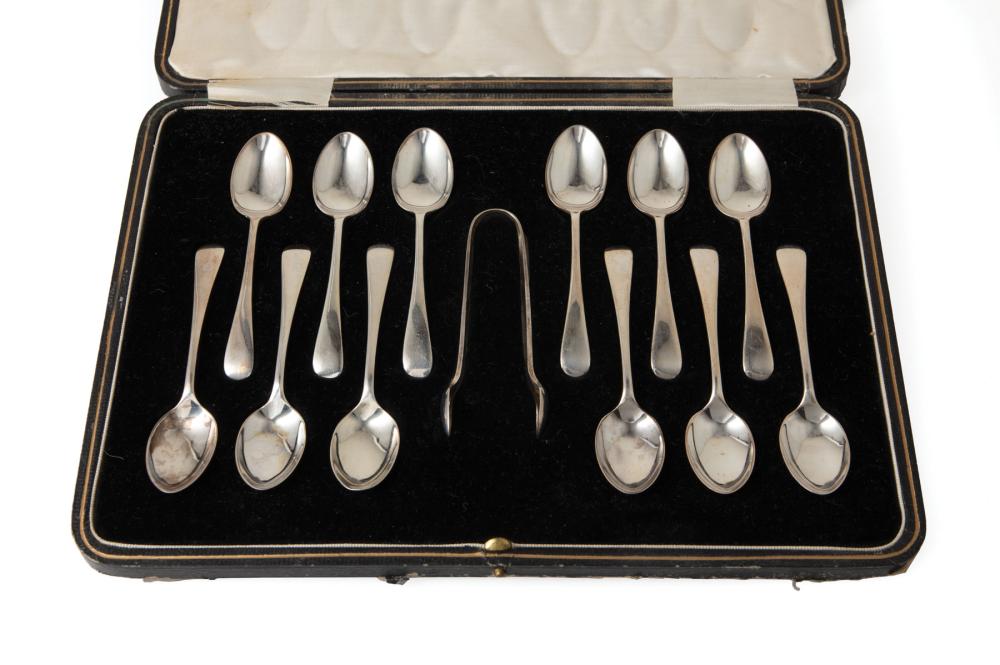 Appraisal: Cased Set of George V Sterling Silver Teaspoons Cooper Brothers