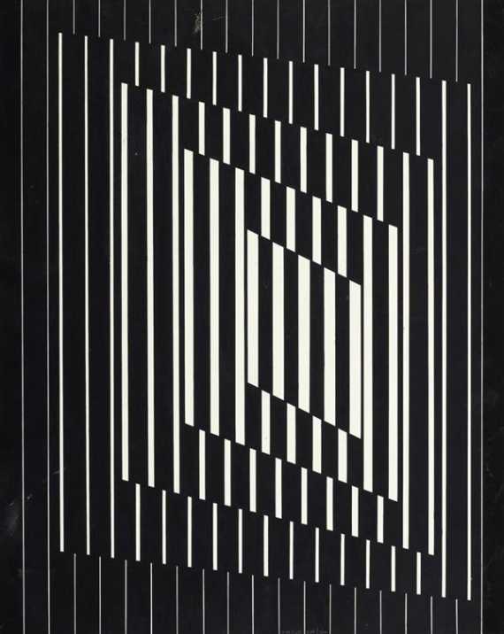 Appraisal: VASARELY VICTOR Ungarn - Annet-sur-Marne BORA - II a Tempera