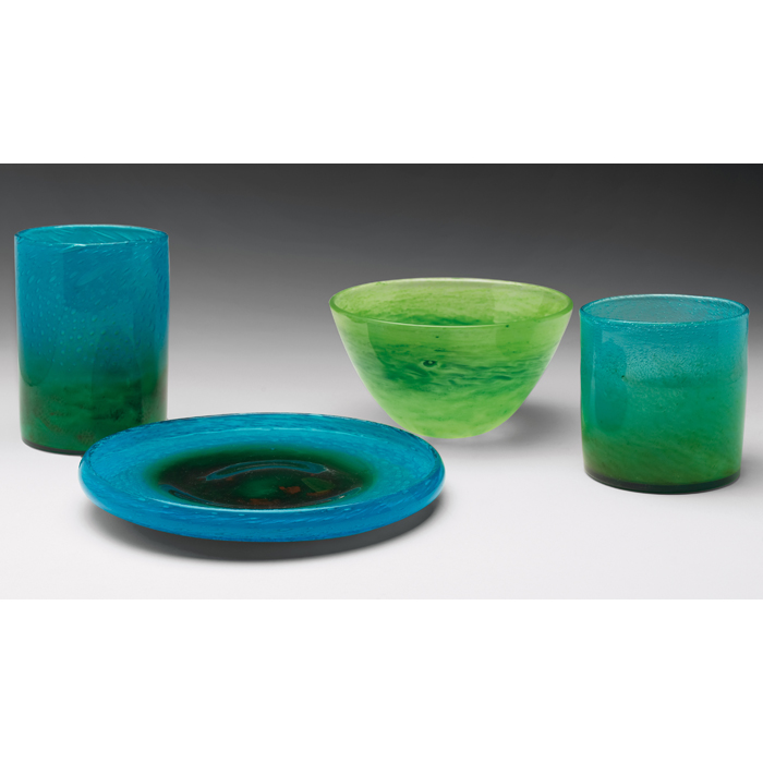 Appraisal: Ekenas Bruks Glass Co items four Sweden designed by John