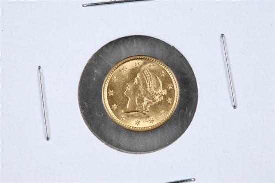 Appraisal: ONE DOLLAR GOLD COIN Type I Liberty bust on obverse