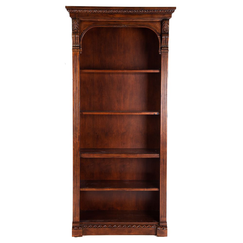 Appraisal: Hekman Classical Style Carved Wood Bookcase With two adjustable shelves