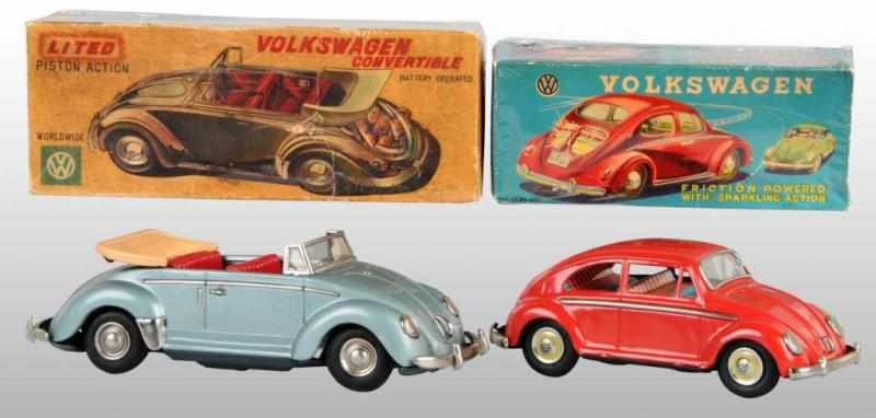 Appraisal: Lot of Tin Volkswagen Toys Description Japanese Working One battery-operated