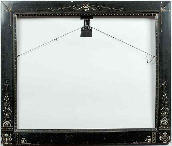 Appraisal: Aesthetic Movement Frame American ca - an ebonized picture mirror