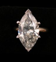 Appraisal: An Impressive ct Marquise Diamond Ring A large marquise cut