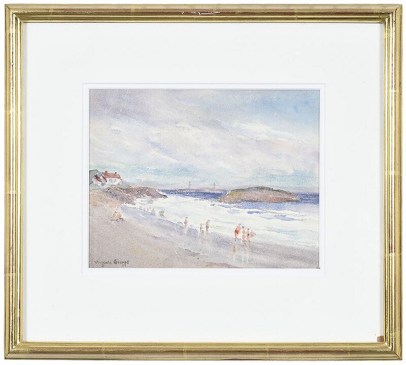 Appraisal: Virginia Helen Gruppe Dutch America - Beach Scene signed lower