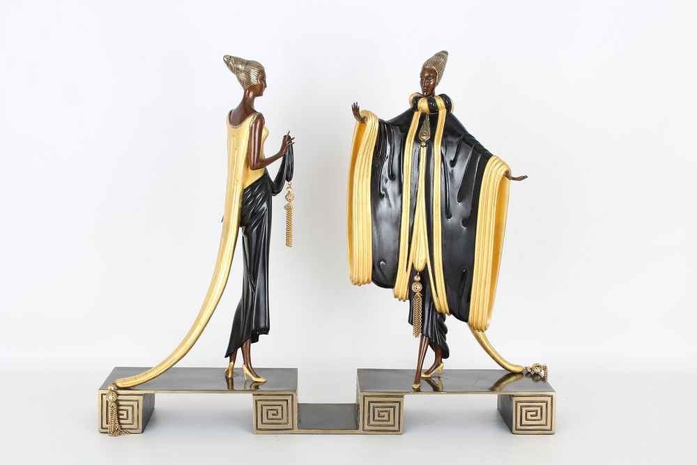 Appraisal: ERTE Ready for the Ball Bronze Sculpture Romain Erte De