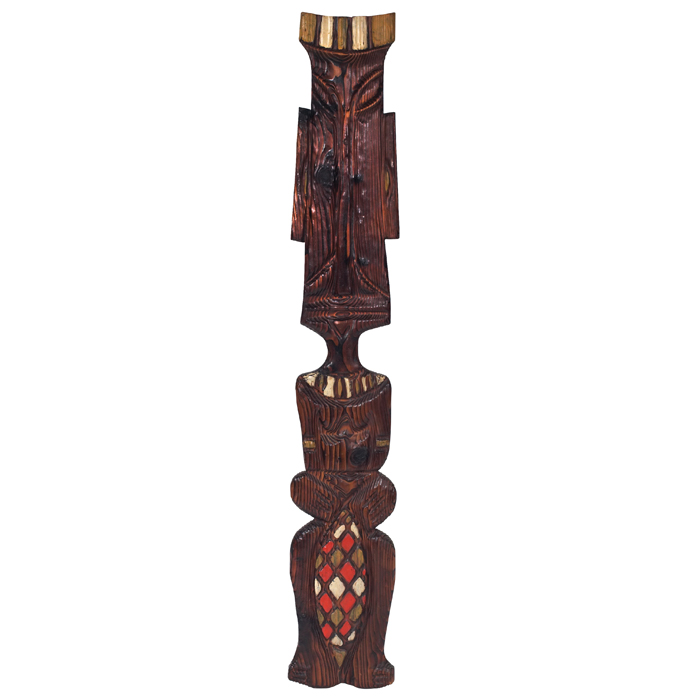 Appraisal: Witco Bongo Player sculpture s red cedar hand-carved burned waxed