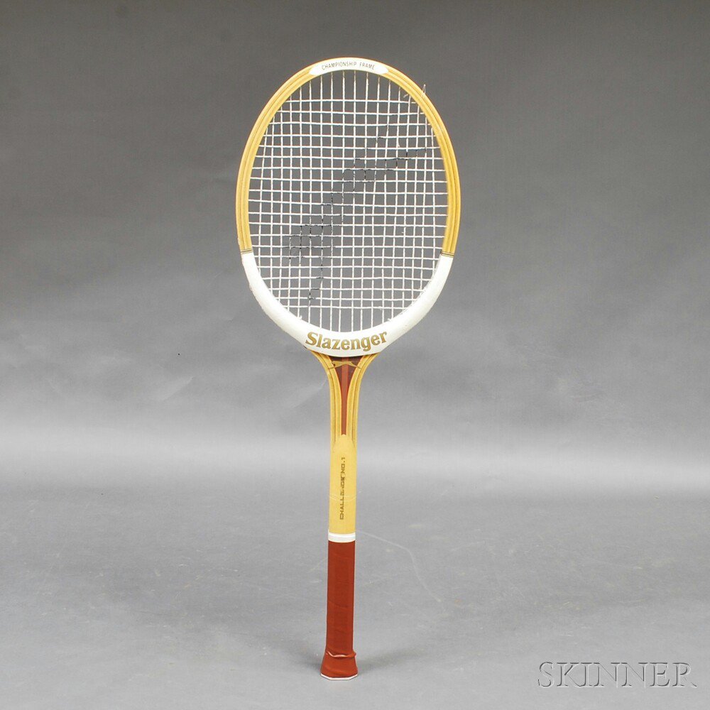 Appraisal: Oversized Slazenger Racket Display Item th century lg wd in