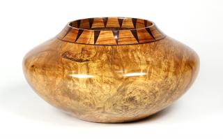 Appraisal: American wood turned bowl by Warren Atkins American wood turned