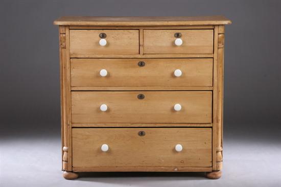 Appraisal: CONTINENTAL COUNTRY PINE CHEST OF DRAWERS Early th century possible