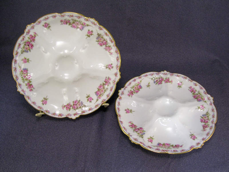 Appraisal: - Haviland Limoges Oyster Plates Porcelain china oyster plates with