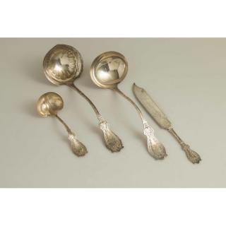 Appraisal: Silver Serving Pieces Faralone Pattern Four silver serving pieces Faralone