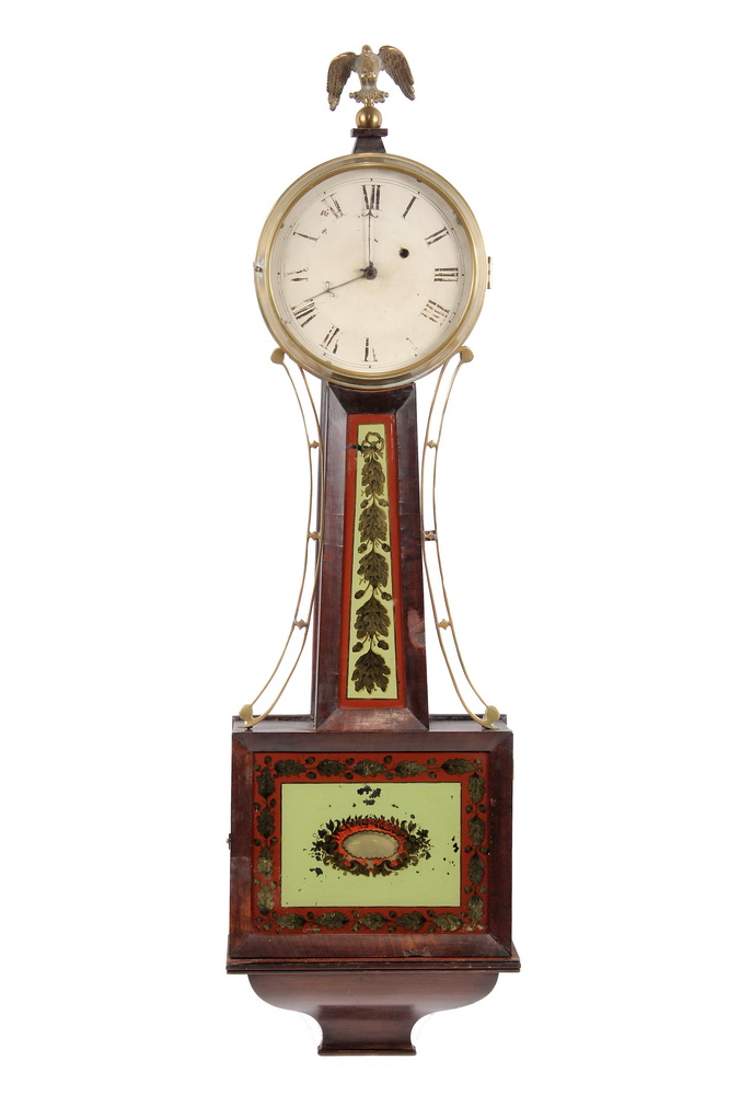 Appraisal: PERIOD BANJO CLOCK - Unmarked early th c Banjo Clock