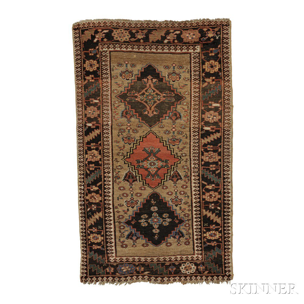 Appraisal: Bidjar Rug Northwest Persia late th century three stepped brown