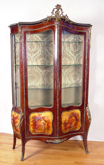 Appraisal: FRENCH VERNIS MARTIN STYLE DISPLAY CABINET WITH ORMOLU Circa late