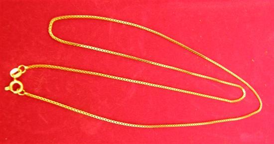 Appraisal: carat gold square link necklace Mistaken weight not its actually