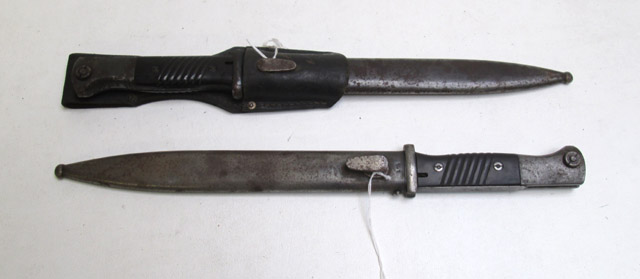 Appraisal: TWO GERMAN WORLD WAR TWO MAUSER RIFLE BAYONETS the first