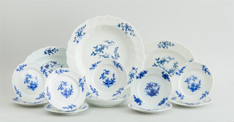 Appraisal: ASSEMBLED GROUP OF CONTINENTAL BLUE AND WHITE PORCELAIN TABLE WARES