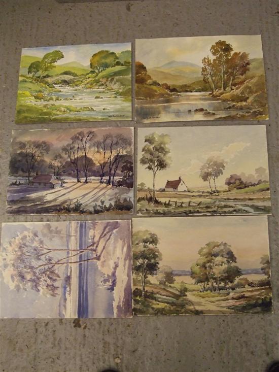 Appraisal: Keith Burtonshaw six watercolours unknown English Landscapes all signed PROVENANCE